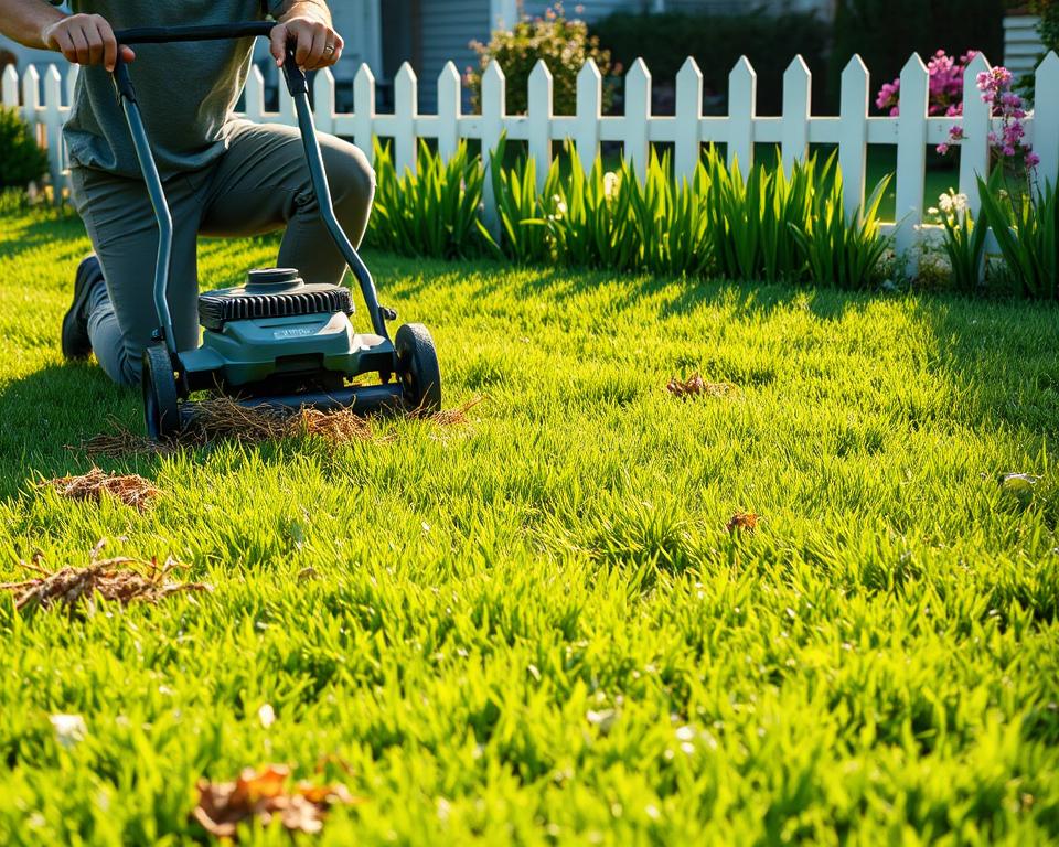 Frühjahrsvertikutierung Rasenplege