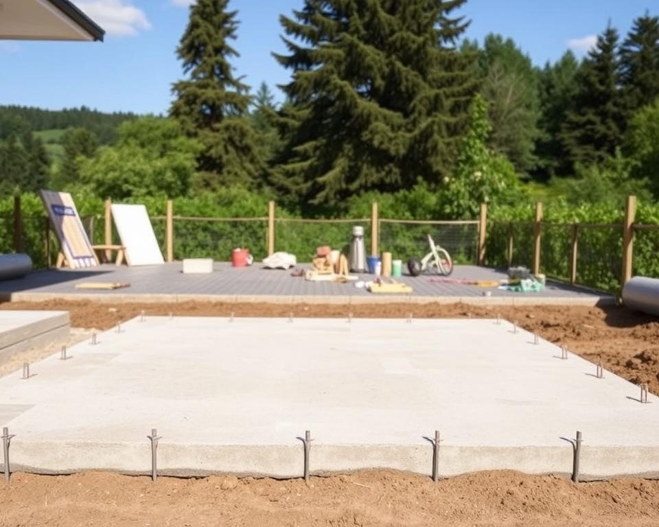 Fundament Terrassenüberdachung Vorbereitung