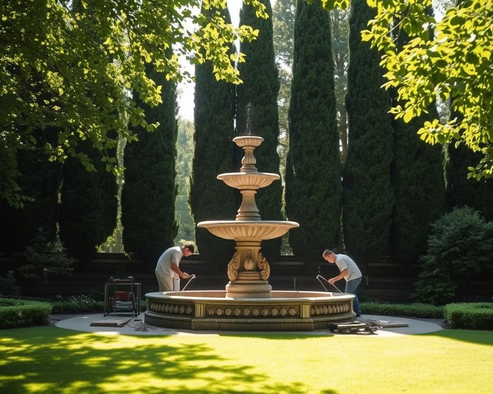 Garten Brunnen Bauprocess