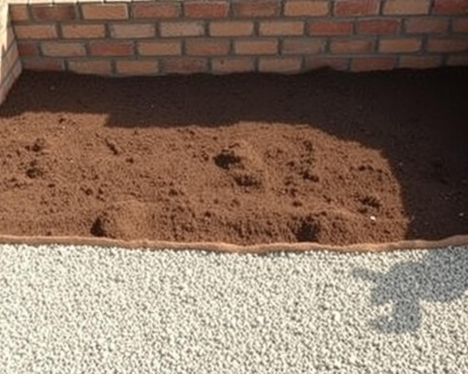 Gartenmauer Fundament Vorbereitung