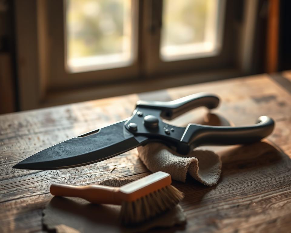 Gartenschere Reinigung und Vorbereitung