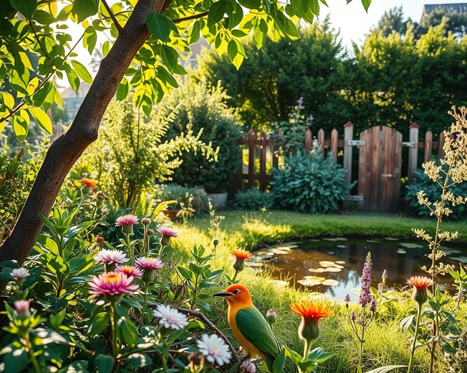 Grünspecht im Gartenbiotop