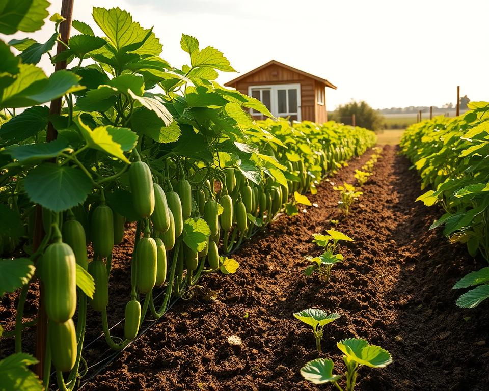 Gurkendüngung im Freiland