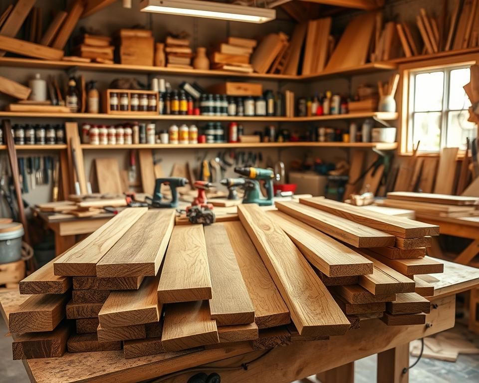 Holzauswahl für Werktisch