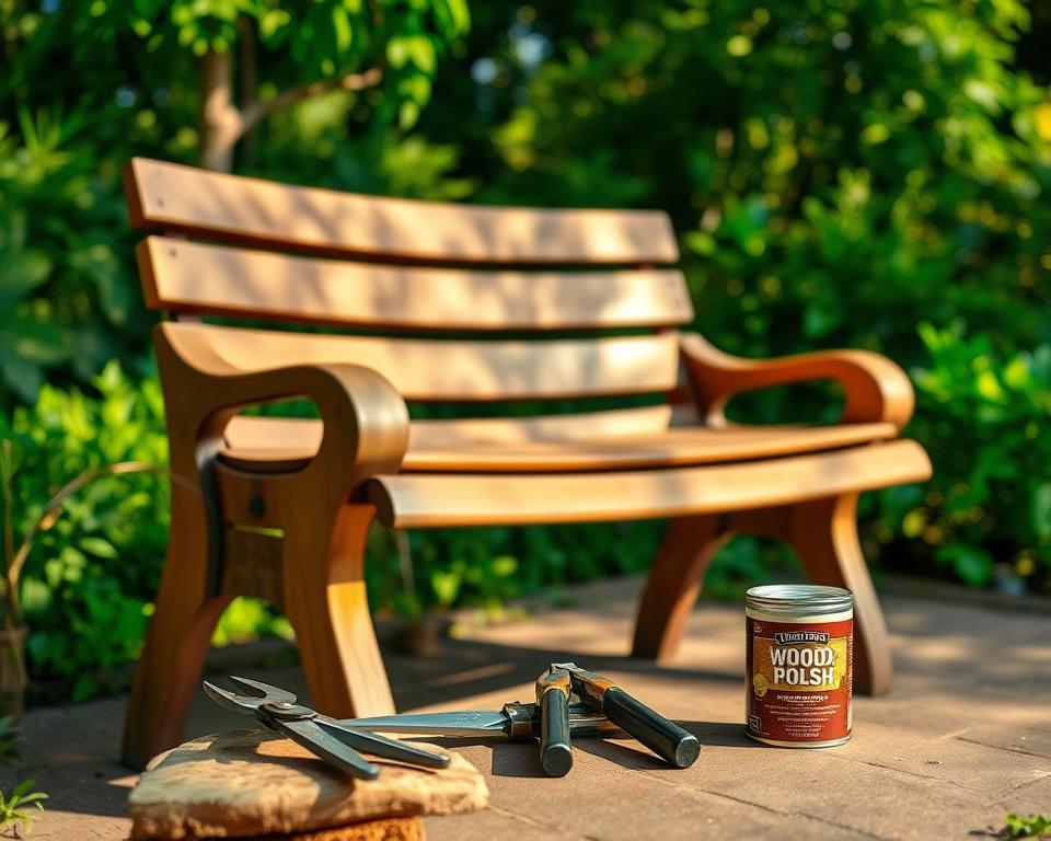 Holzbank Pflege und Wartung