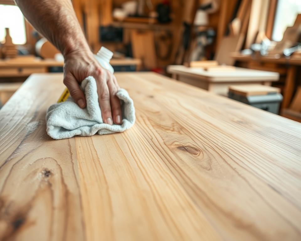 Holzreinigung und Entfettung