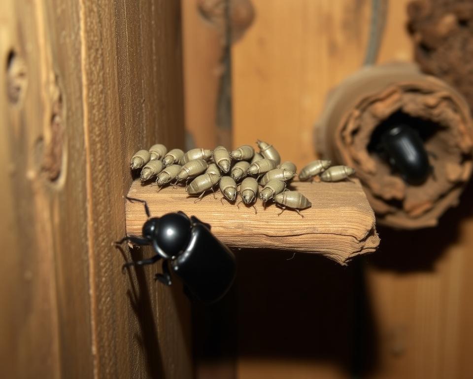 Holzwurmarten im Gartenhaus