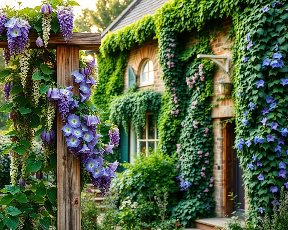 Kletterpflanzen im Cottage-Garten