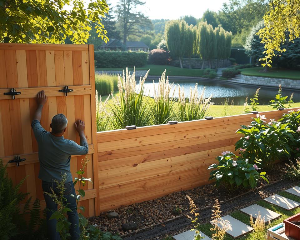 Lärmschutzwand bauen Schritt für Schritt