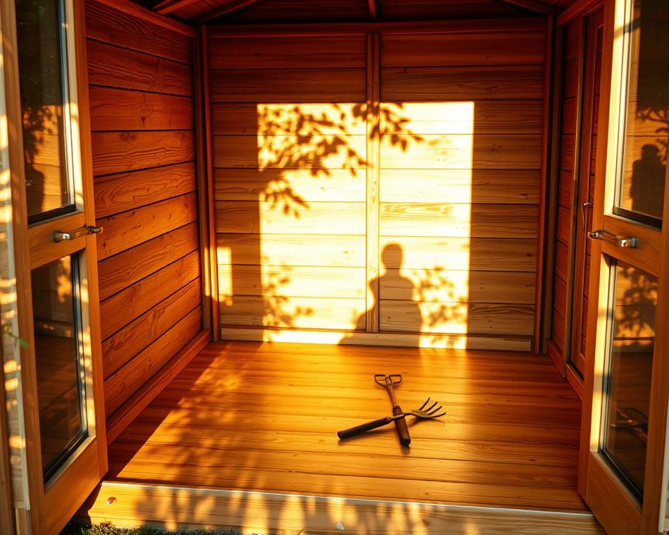 Laminat pflegen Gartenhaus