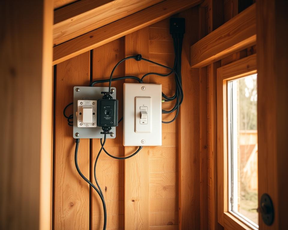 Lichtschalter Gartenhaus Verkabelung