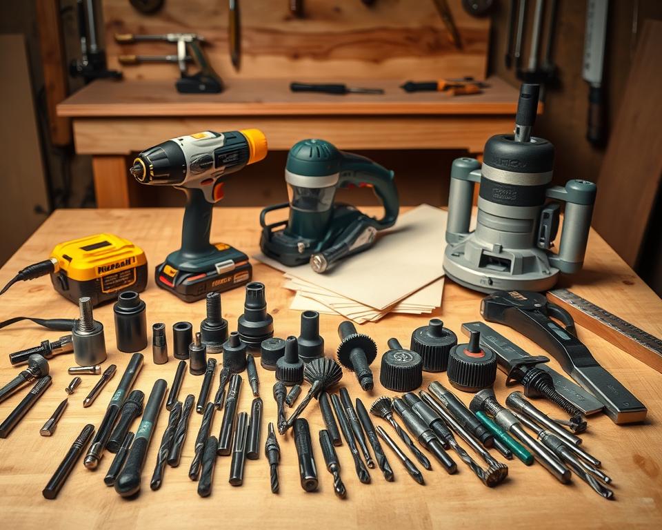 Materialien für Frästisch Werkzeuge