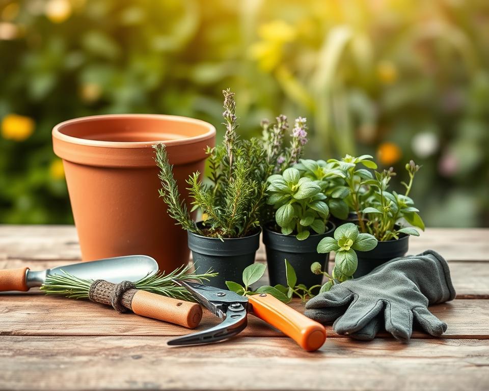 Materialien für Kräuterschnecke Materialien für Kräuterschnecke