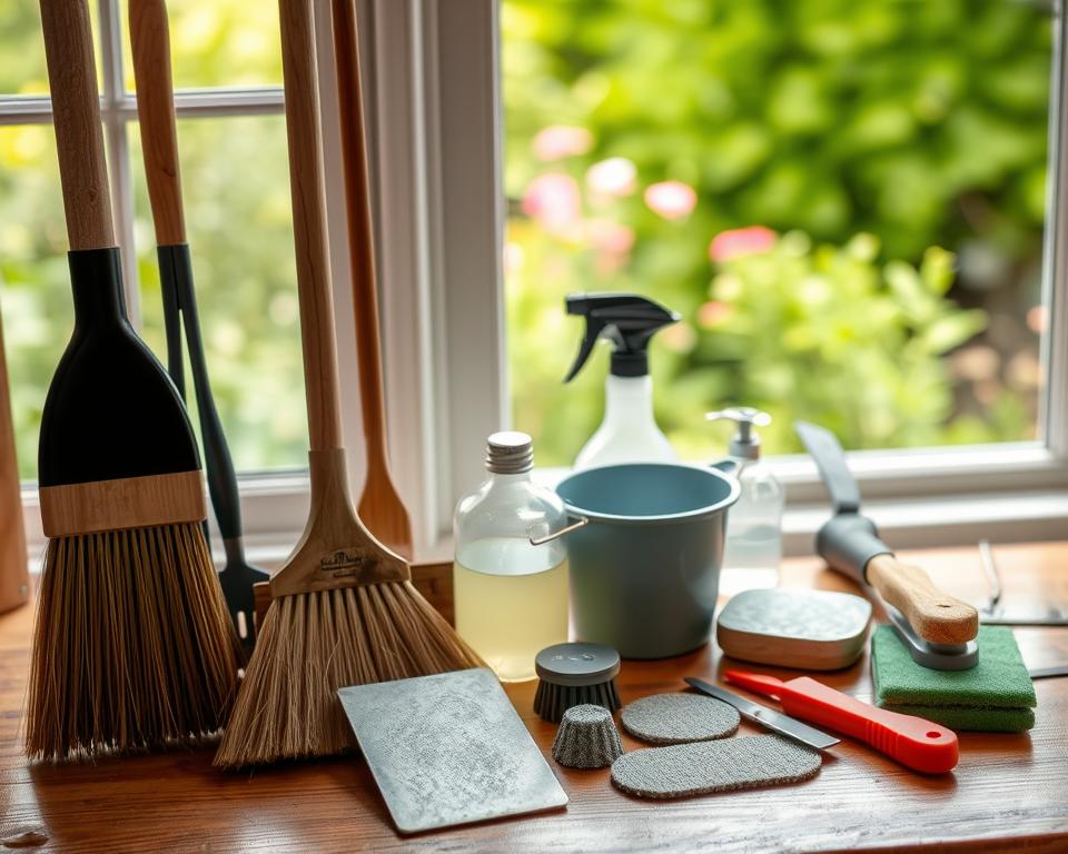 Moosentfernung Werkzeuge Vorbereitung