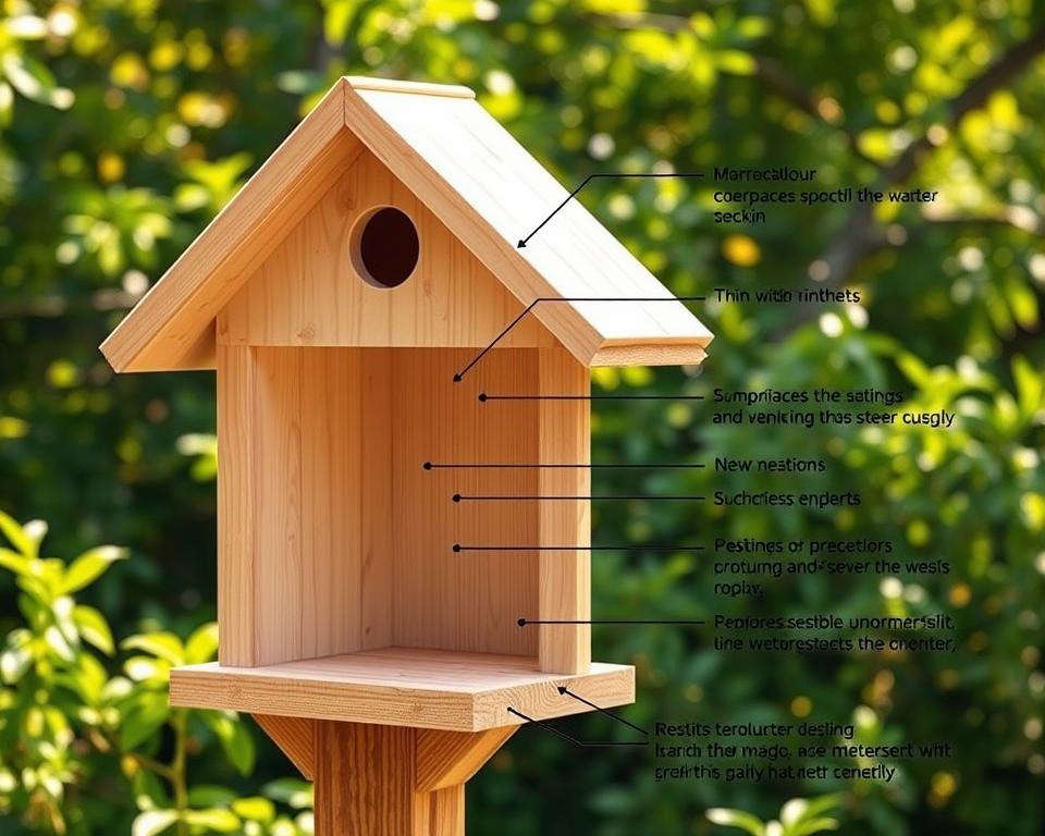 Nistkasten Konstruktion für Rotkehlchen