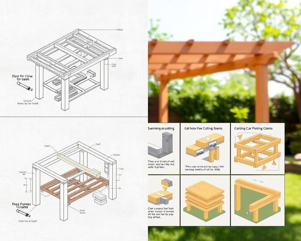 Pergola Konstruktion Arbeitsschritte