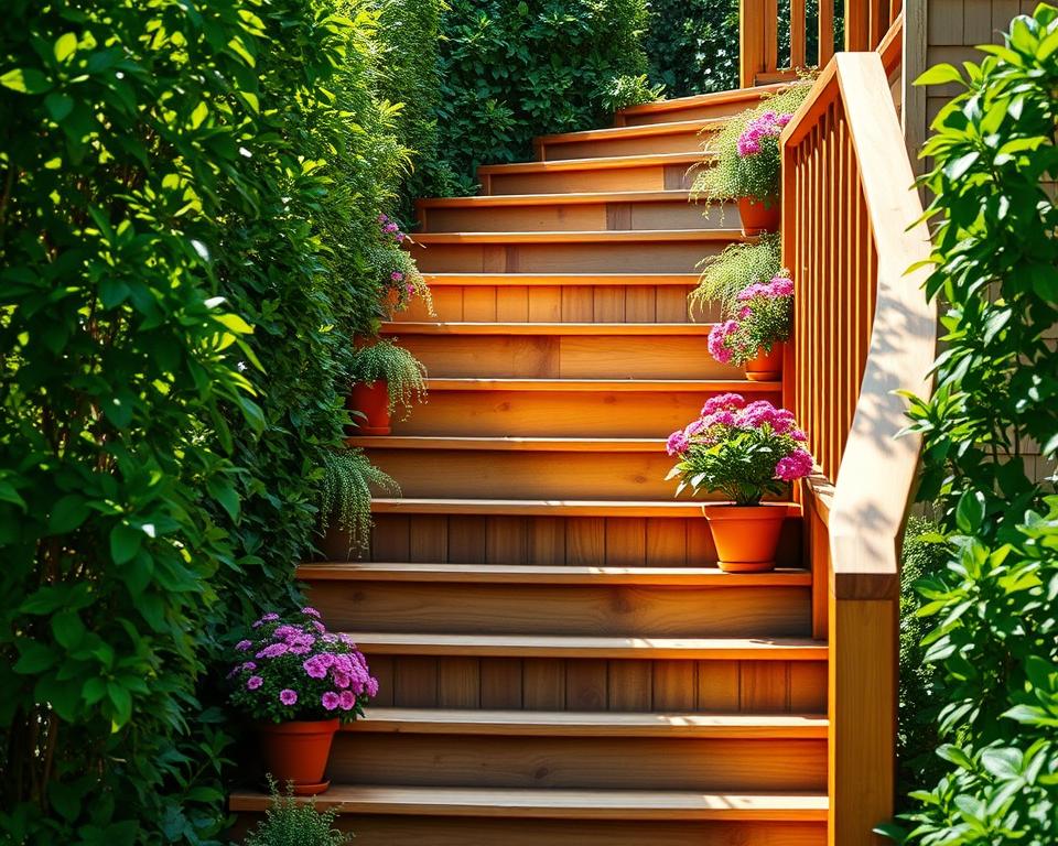 Planung Blumentreppe Holzarbeiten