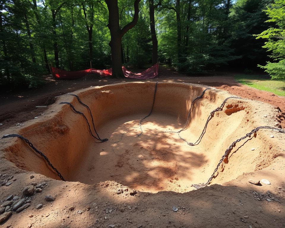 Poolaushub Vorbereitung