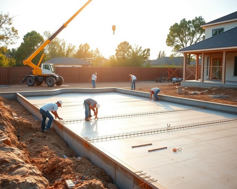 Poolfundament Konstruktion