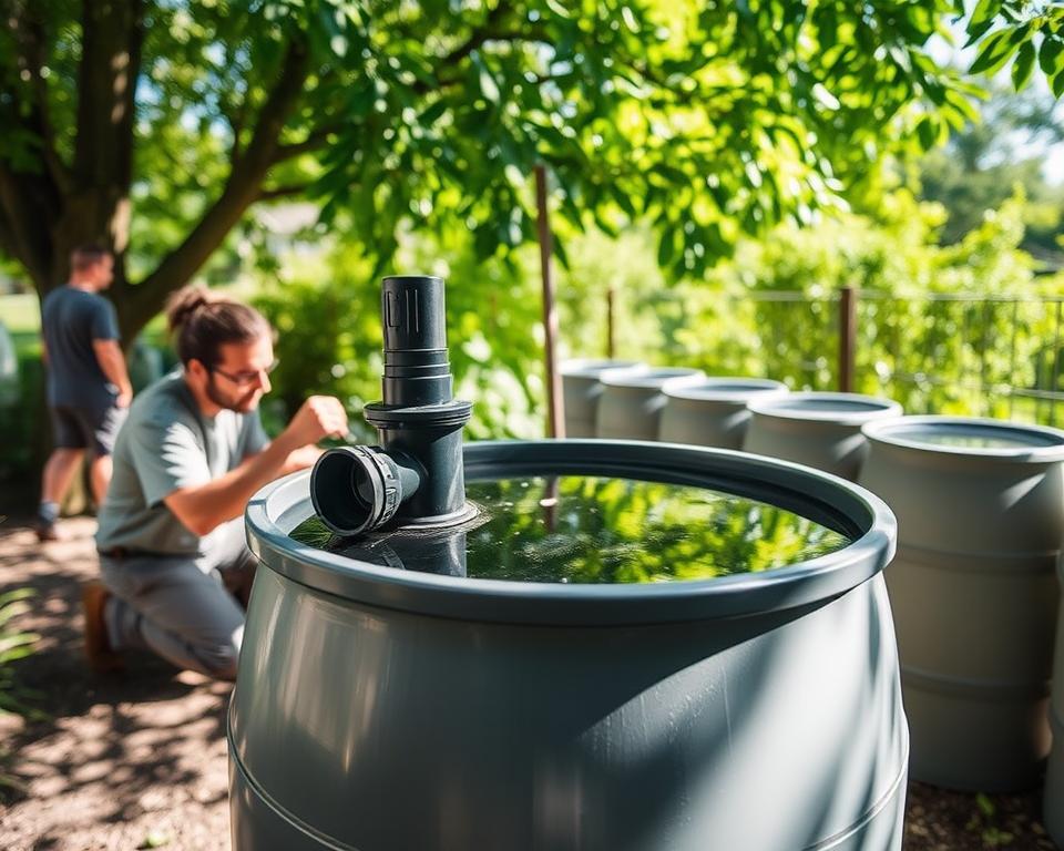 Regentonne Reinigung und Wartung