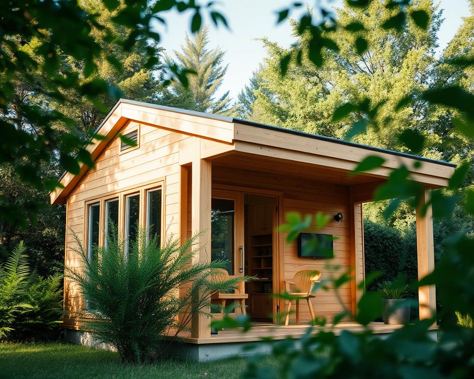 Robustes Design Gartenhaus Dachüberstand