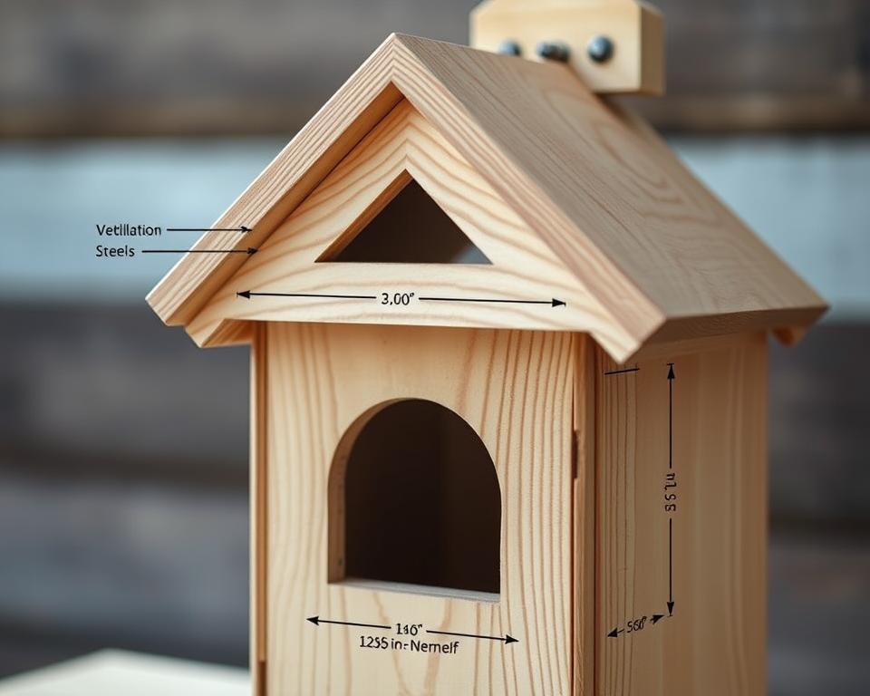 Rotkehlchen Nistkasten Bauplan