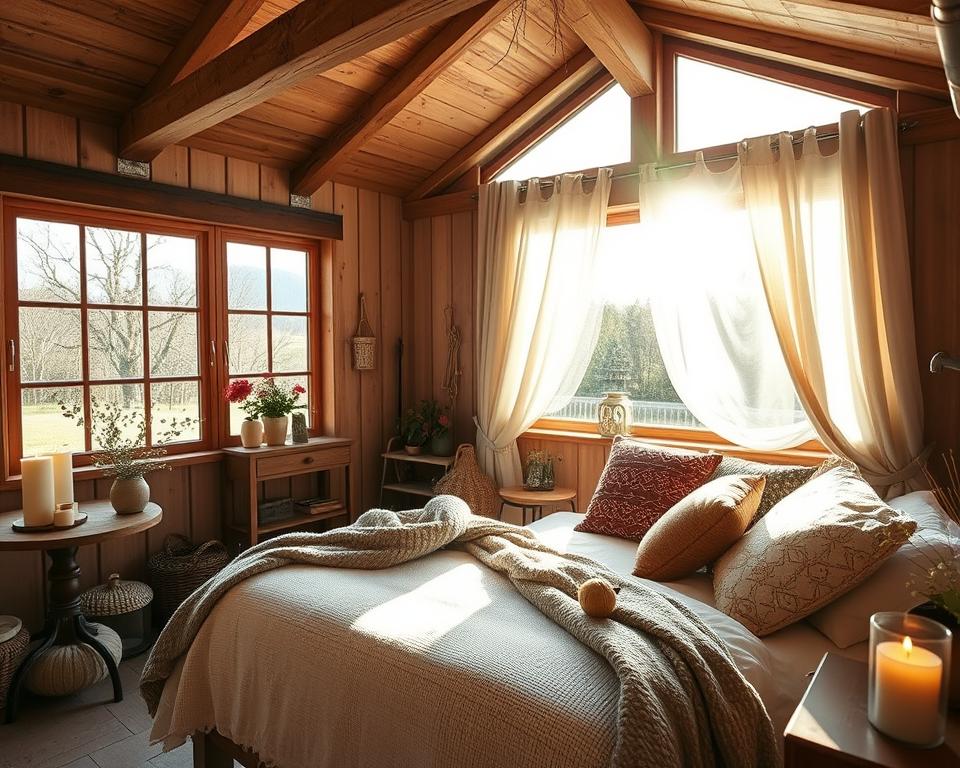 Saisonale Gestaltung Gartenhaus Schlafboden