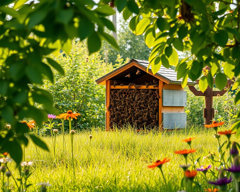 Sanfte Bienenumsiedlung im Garten