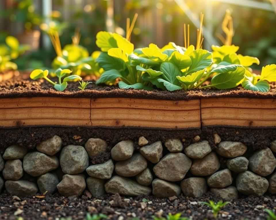 Schichtung Hochbeet Aufbau