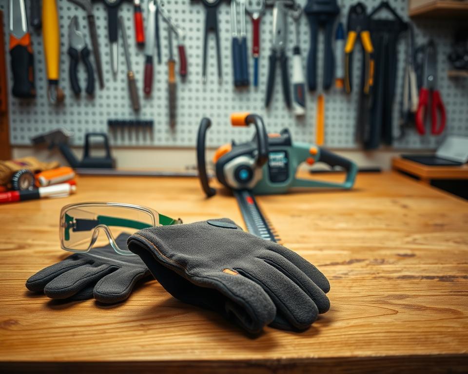 Sicherheitsausrüstung für Heckenschere