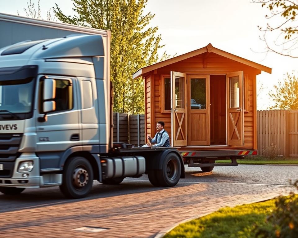 Speditionslieferung Gartenhaus