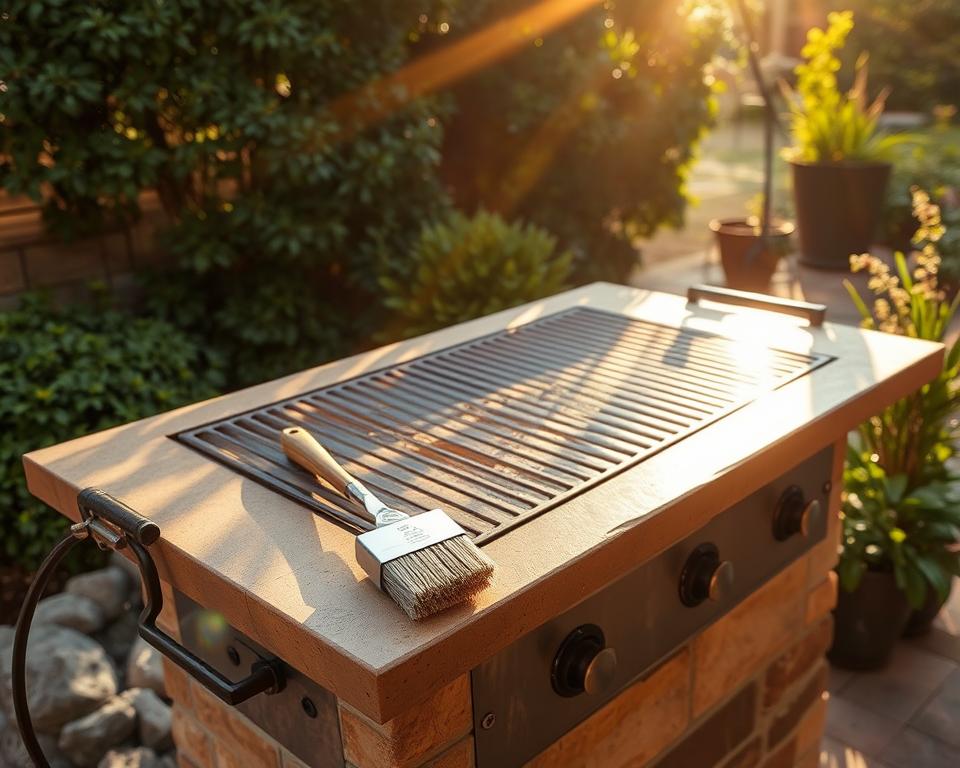 Steingrill Reinigung und Wartung