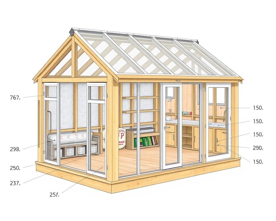 Technische Details Gartenhaus