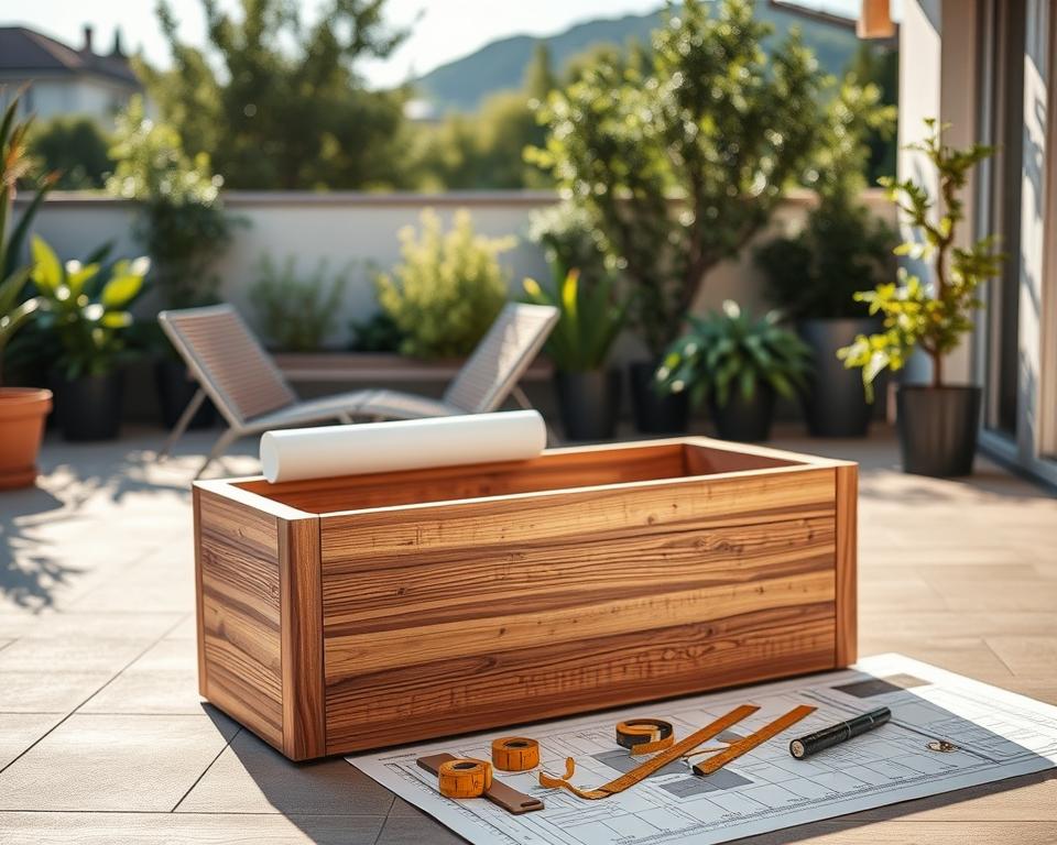 Terrassenbox Dimensionen Planung