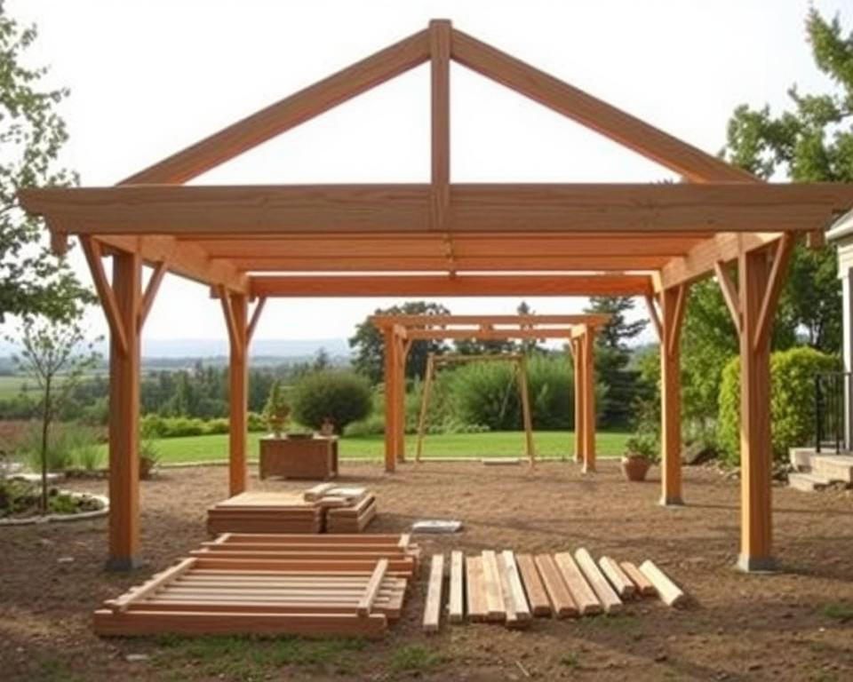 Terrassenüberdachung Bauanleitung Schritt für Schritt