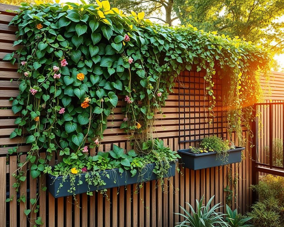 Vertikale Gärten Sichtschutz