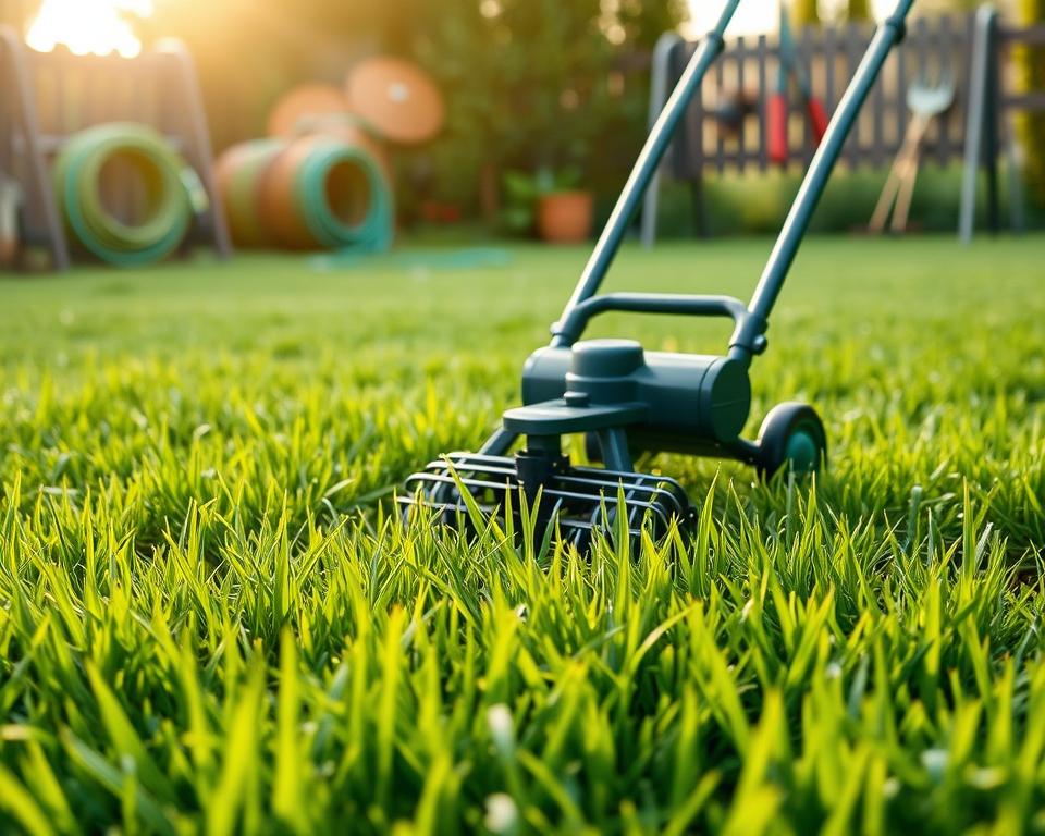 Vertikutieren Frequenz Rasenpflege