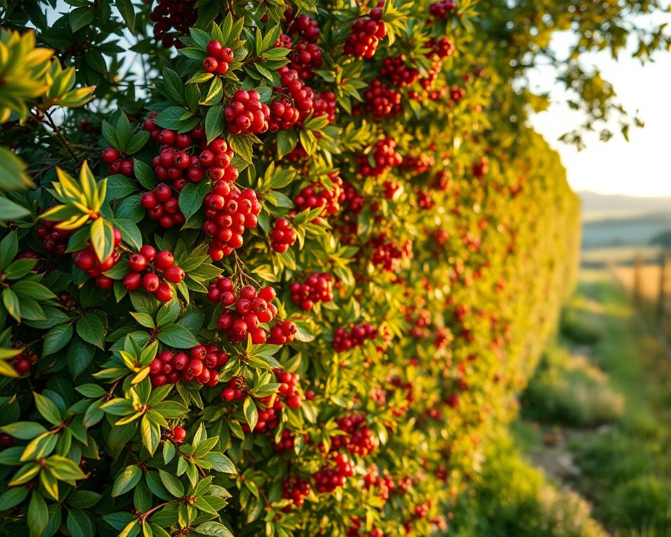 Vogelschutzhecke mit Beeren