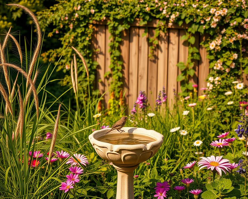 Vogeltränke im Garten