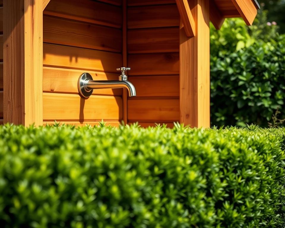 Wasserhahn Installation Gartenhaus