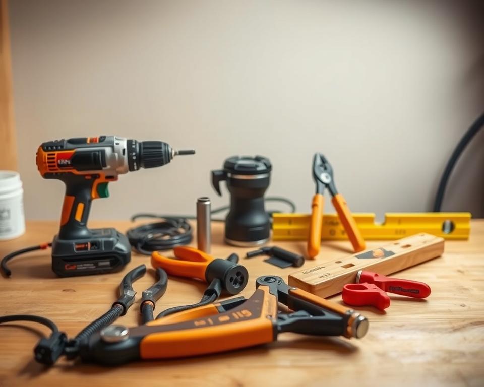 Werkzeuge für Gartenhaus-Beleuchtung