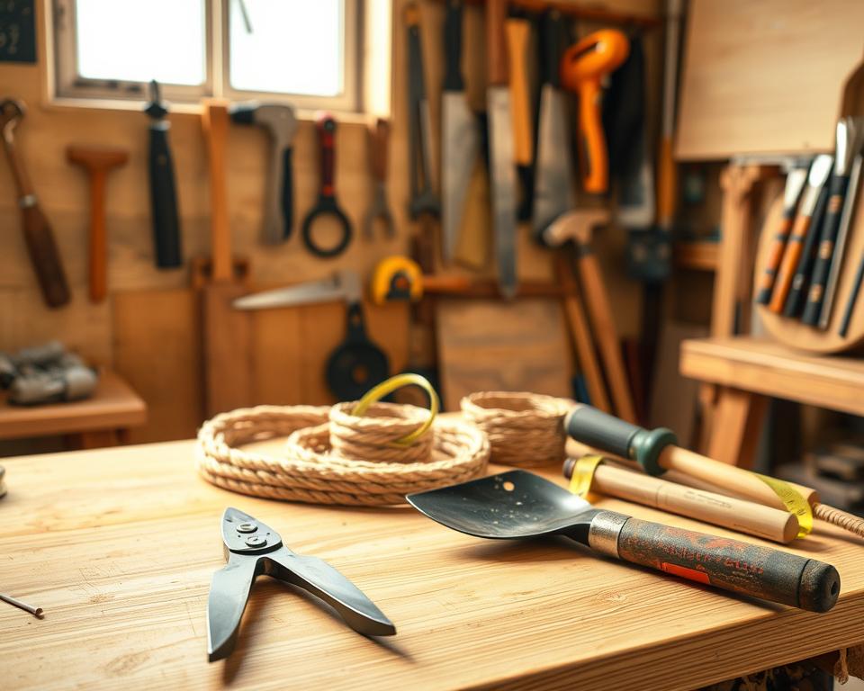 Werkzeuge für Gartentreppen