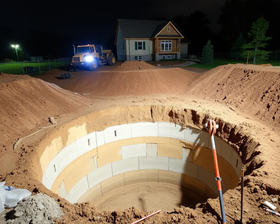 Zisterne Aushub Vorbereitung