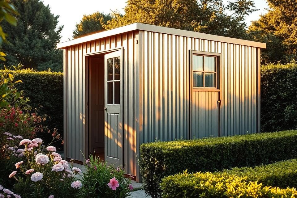 Gartenhaus aus Wellblech – Robust & Wartungsarm