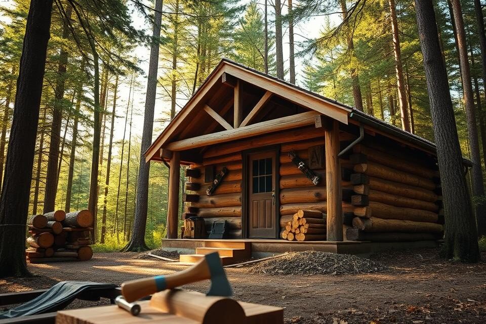 Holzhütte selber bauen Bauplan – Schritt für Schritt