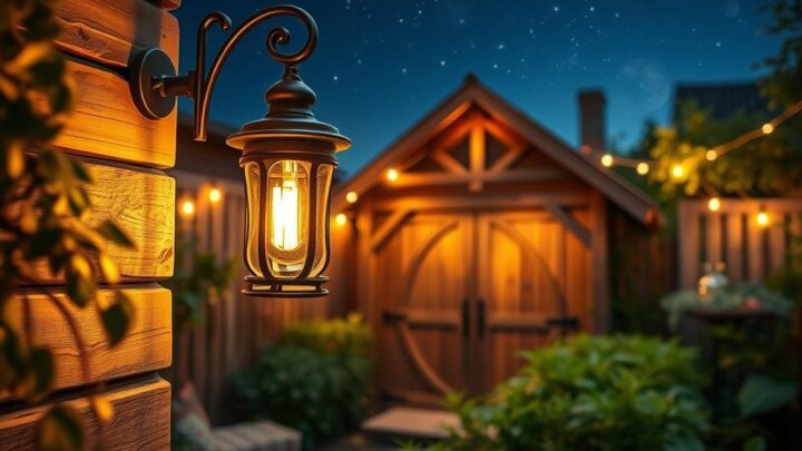 Wandleuchten Gartenhaus selbst bauen – DIY Beleuchtung