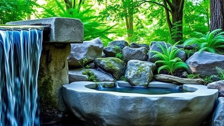 Wasserfall selber bauen aus Beton: DIY-Anleitung