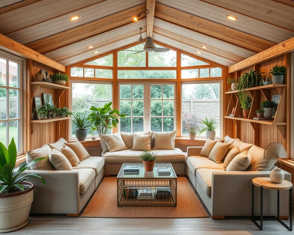 Flexible Möblierung im Gartenhaus