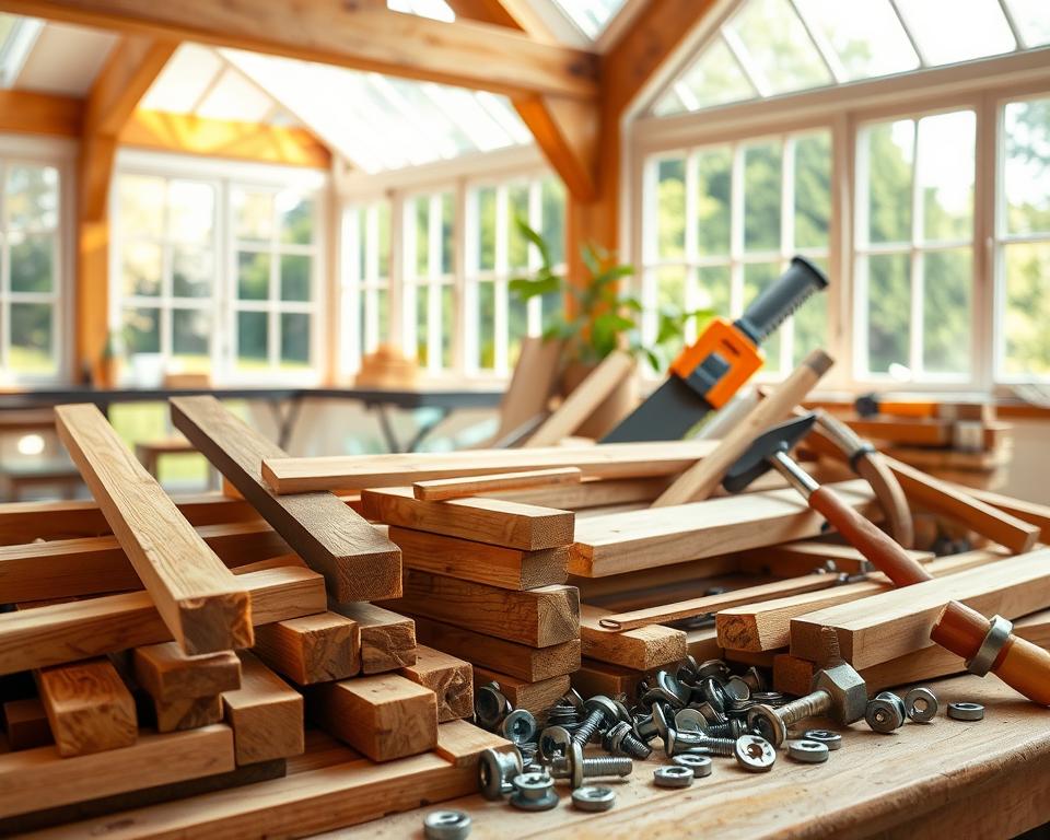 Materialien für Orangerie