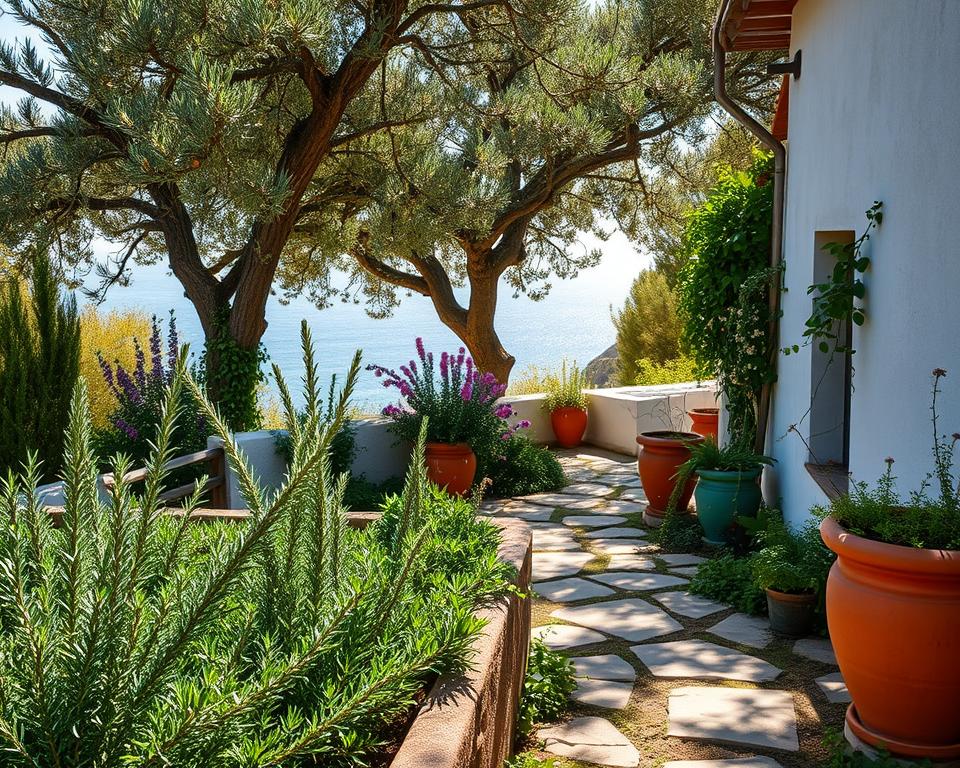 Mediterraner Kräutergarten Design